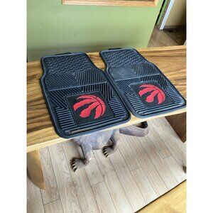NBA Toronto Raptors Front Black/Rubber FLOOR MAT SET of 2 Made in the USA